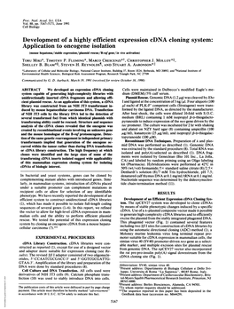 Development of a Highly Efficient Expression Cdnacloning System