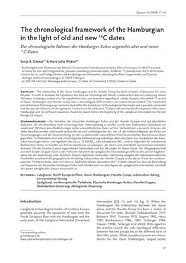 The Chronological Framework of the Hamburgian in the Light of Old And