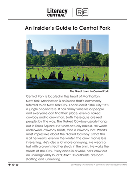 An Insider's Guide to Central Park