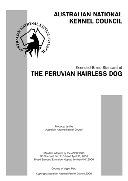 The Peruvian Hairless Dog