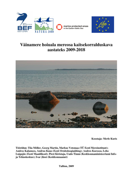Väinamere Hoiuala Mereosa Kaitsekorralduskava Aastateks 2009-2018