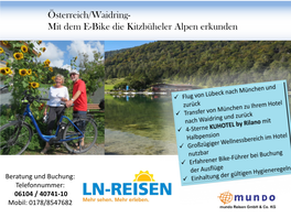 Österreich/Waidring- Mit Dem E-Bike Die Kitzbüheler Alpen Erkunden