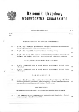 Dziennik Urzędowy WOJEWÓDZTWA SUWALSKIEGO