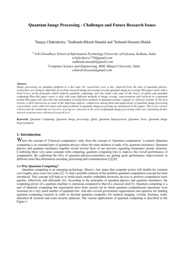 Quantum Image Processing - Challenges and Future Research Issues