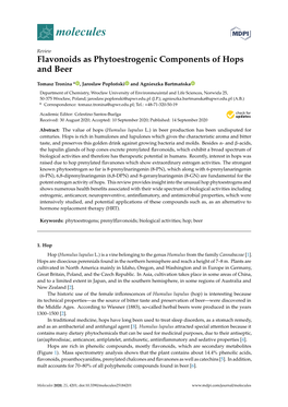 Flavonoids As Phytoestrogenic Components of Hops and Beer