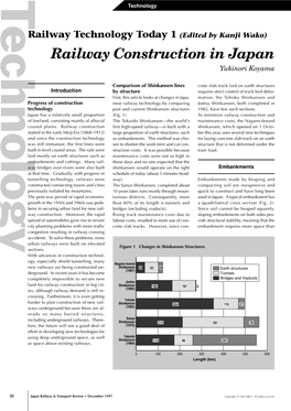 Railway Construction in Japan Yukinori Koyama