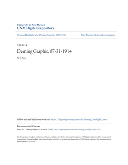 Deming Graphic, 07-31-1914 N