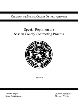 Special Report on the Nassau County Contracting Process