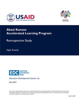Akazi Kanoze Accelerated Learning Program Retrospective Study