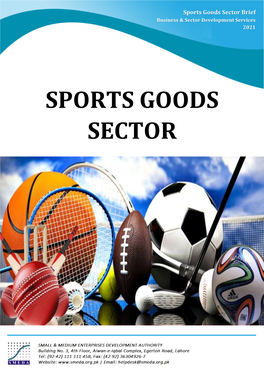 Sports Goods Sector Brief Business & Sector Development Services 2021