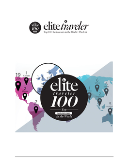 Elite Traveler Top 100 Restaurants in the World – Press Coverage