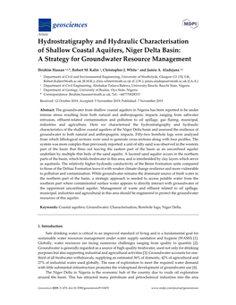 Hydrostratigraphy and Hydraulic Characterisation of Shallow Coastal Aquifers, Niger Delta Basin: a Strategy for Groundwater Resource Management