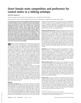 Overt Female Mate Competition and Preference for Central Males in a Lekking Antelope