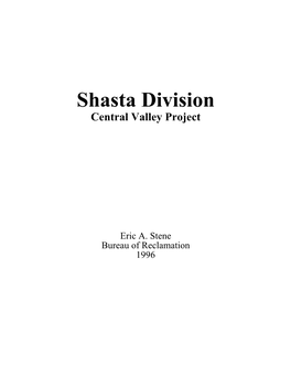 Shasta Division Project History