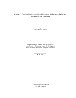 Gender-Affirming Surgery: a Visual Resource for Patients, Relatives, and Healthcare Providers