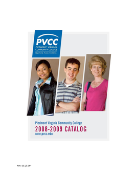 PVCC College Catalog 2008-09