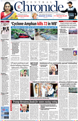 'Cyclone Amphan Kills 72 In