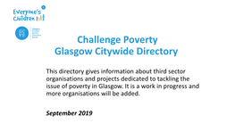 Challenge Poverty Glasgow Citywide Directory