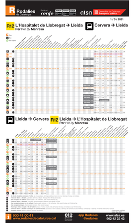 R12 L’Hospitalet De Llobregat Lleida Cervera Lleida Per Por by Manresa