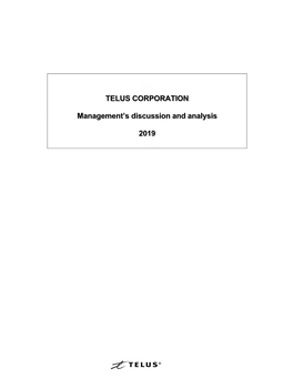 TELUS CORPORATION Management's Discussion And