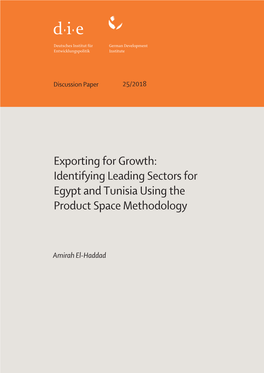 Exporting for Growth: Identifying Leading Sectors for Egypt and Tunisia Using the Product Space Methodology
