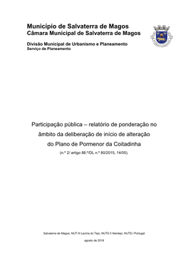 Município De Salvaterra De Magos Câmara Municipal De Salvaterra De Magos