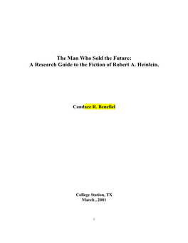 A Research Guide to the Fiction of Robert A. Heinlein