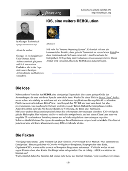 Lf230, Applications: IOS, Eine Weitere Rebolution