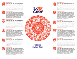 Chinese Zodiac Chart