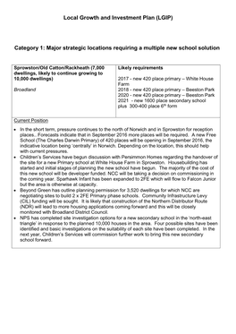 Local Growth and Investment Plan (LGIP)