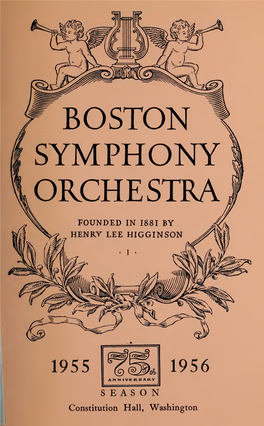Boston Symphony Orchestra Concert Programs, Season 75, 1955-1956, Trip