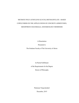 Methoxy Poly (Ethylene Glycol) Methacrylate - Based