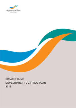 Greater Hume Development Control Plan 2013