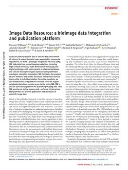 Image Data Resource: a Bioimage Data Integration and Publication Platform