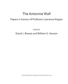 1. Lawrence Keppie: an Appreciation ������������������������������������������������������������������������������������������������������������������������1 David J