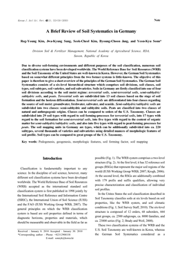 A Brief Review of Soil Systematics in Germany