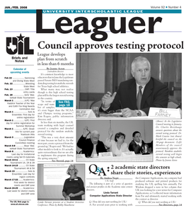 Council Approves Testing Protocol