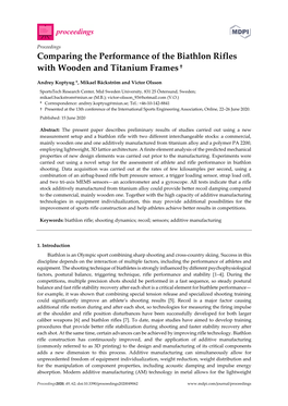 Comparing the Performance of the Biathlon Rifles with Wooden and Titanium Frames †