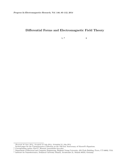 Differential Forms and Electromagnetic Field Theory