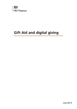 Gift Aid and Digital Giving