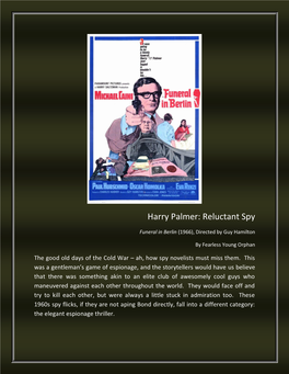 Harry Palmer: Reluctant Spy