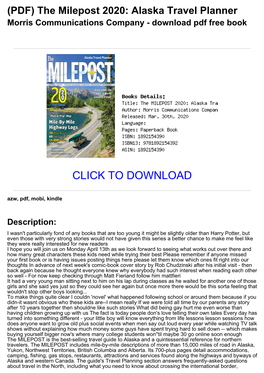 The Milepost 2020: Alaska Travel Planner Morris Communications Company - Download Pdf Free Book