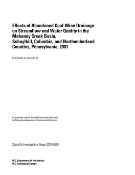 Effects of Abandoned Coal-Mine Drainage on Streamflow and Water