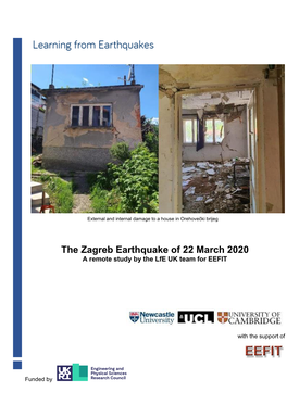 The Zagreb Earthquake of 22 March 2020 a Remote Study by the Lfe UK Team for EEFIT