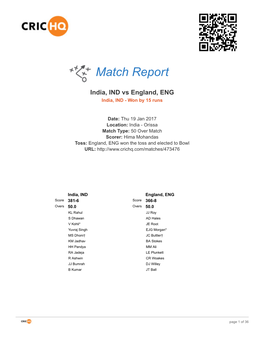 Match Report