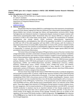 1 Human CYP4V2 Gene Role in Hepatic Steatosis In