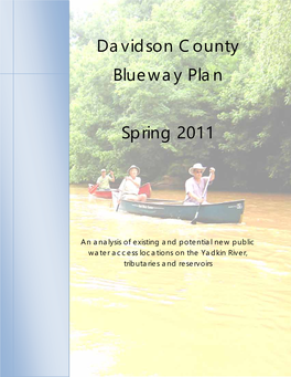 Davidson County Blueway Plan Spring 2011