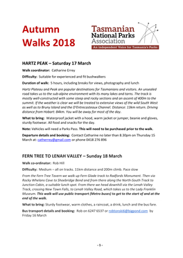 Autumn Walks 2018