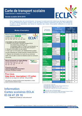 Carte De Transport Scolaire