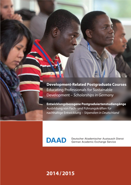 Development-Related Postgraduate Courses Educating Professionals for Sustainable Development – Scholarships in Germany